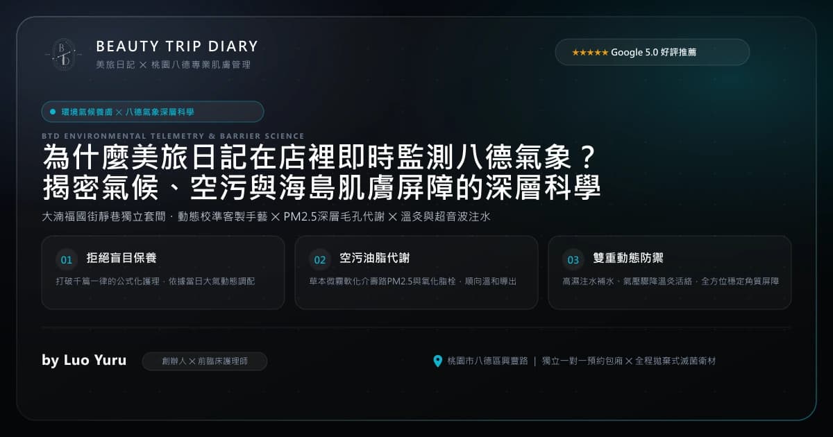 為什麼我們在店裡即時監測八德氣象？揭密氣候、空污與海島肌膚屏障的深層科學
